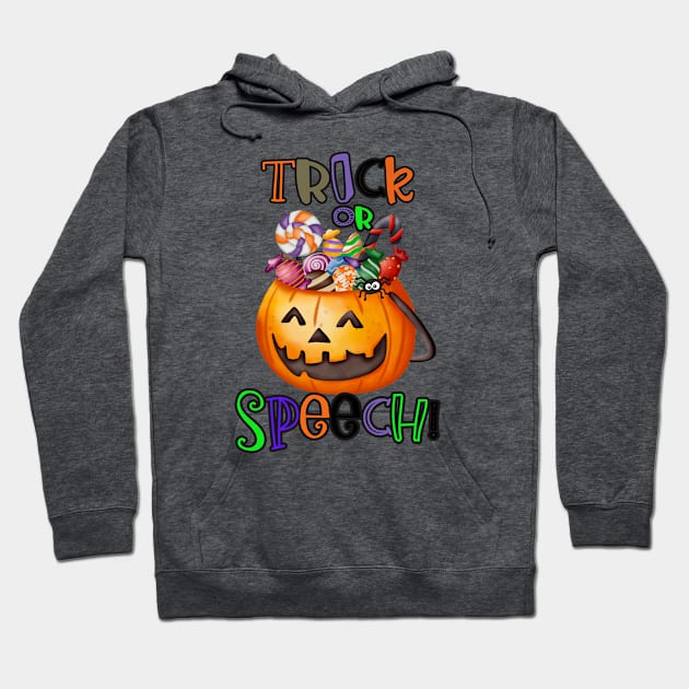 Trick or Speech Jack o lantern Hoodie by Daisy Blue Designs